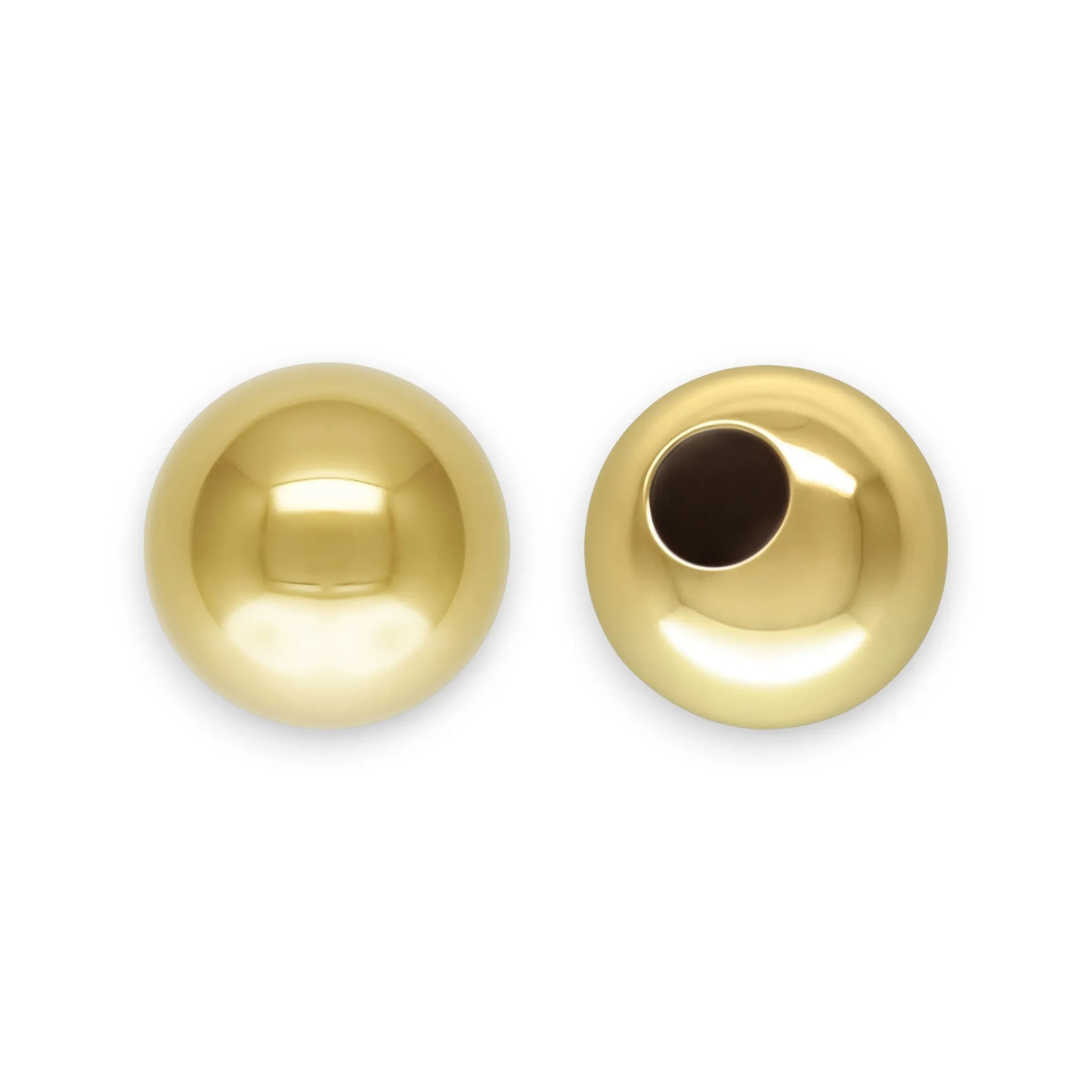 🔗 Bead - Round / Sphere (Polished, Seamless) in 14ct Yellow Gold Filled