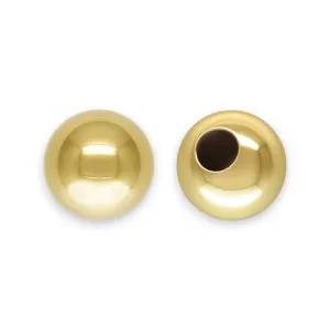 🔗 Bead - Round / Sphere (Polished, Seamless) in 14ct Yellow Gold