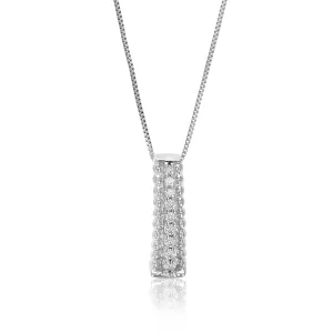 1/20 cttw Lab Grown Diamond Trapped Pendant Necklaces in Silver