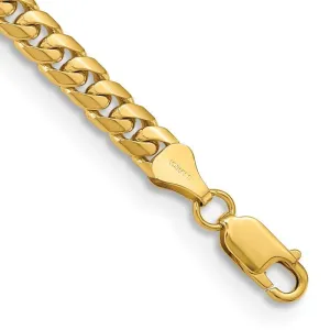 14K 5.5mm Solid Miami Cuban Link with Lobster Clasp Bracelet