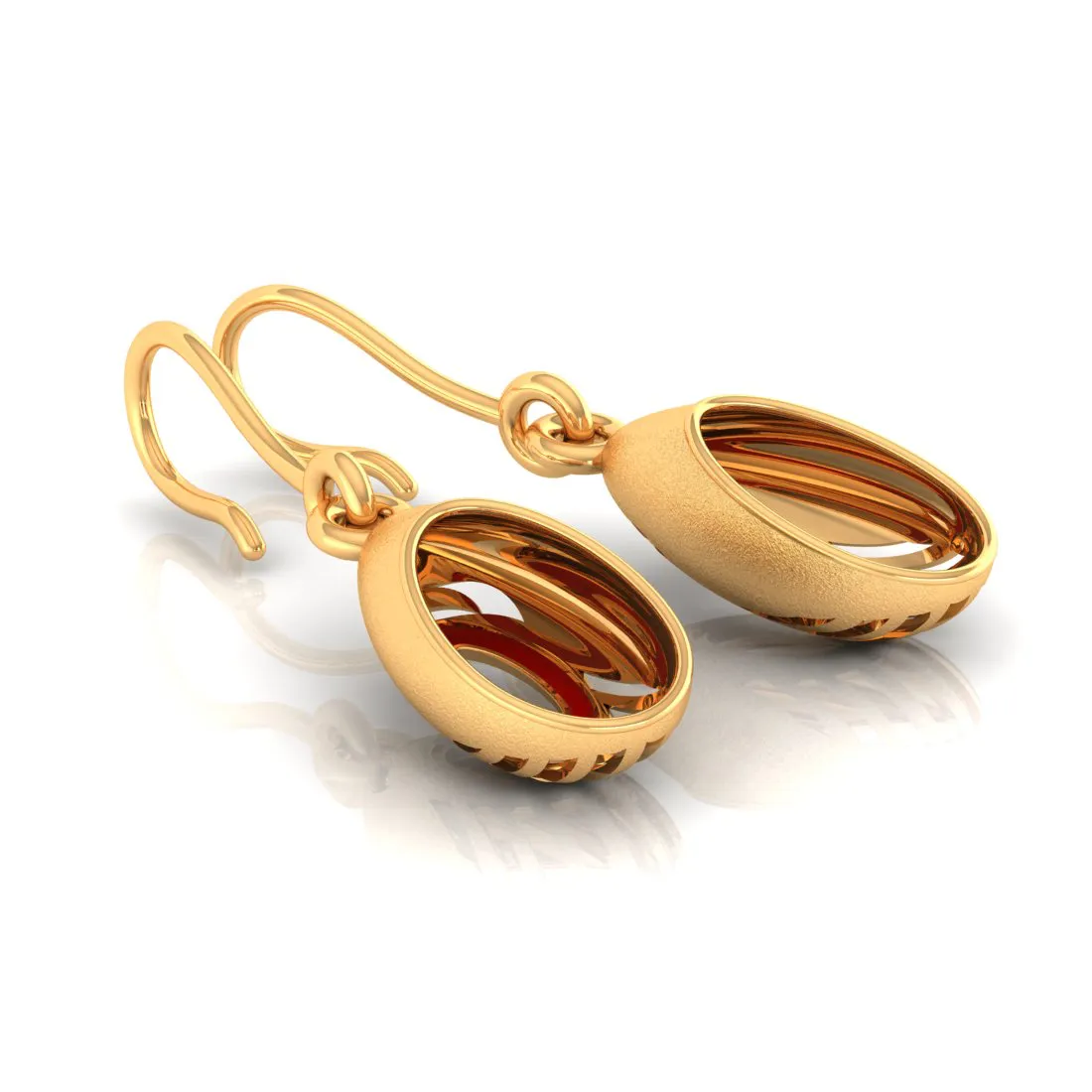 14k Gold Earrings With Unique Oval Shape From Online Exclusive