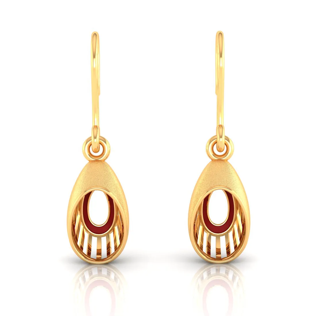 14k Gold Earrings With Unique Oval Shape From Online Exclusive