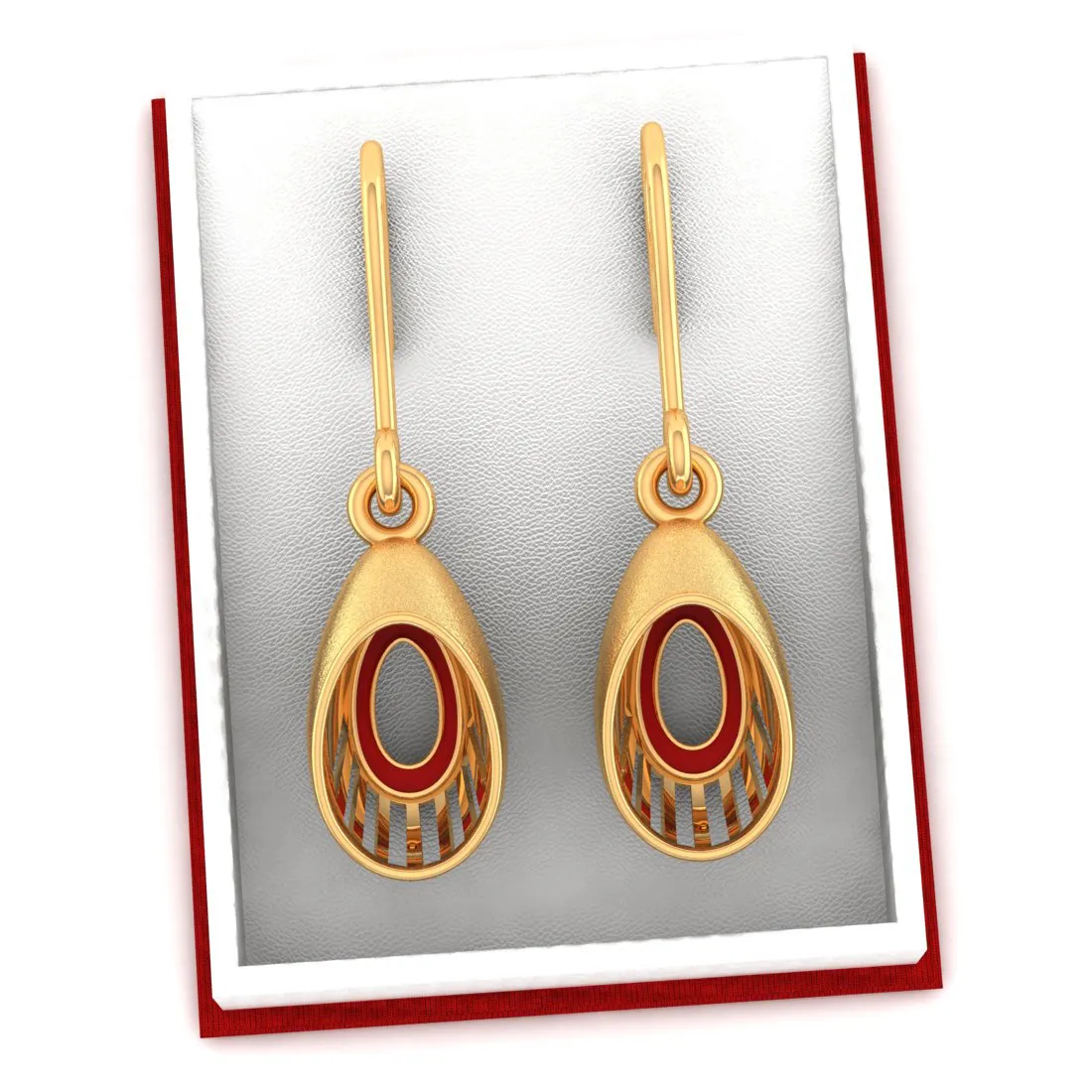 14k Gold Earrings With Unique Oval Shape From Online Exclusive