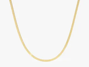 14k Yellow Gold 2.5mm Herringbone Chain Necklace