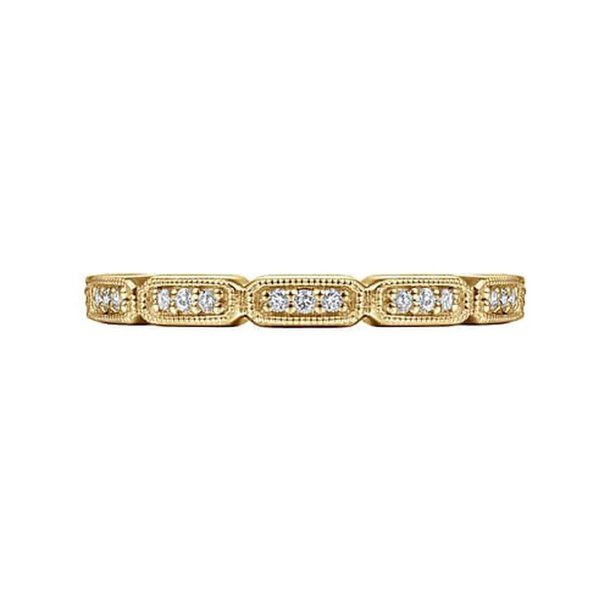 14K Yellow Gold Segmented Diamond Stackable Ring - LR51176Y45JJ