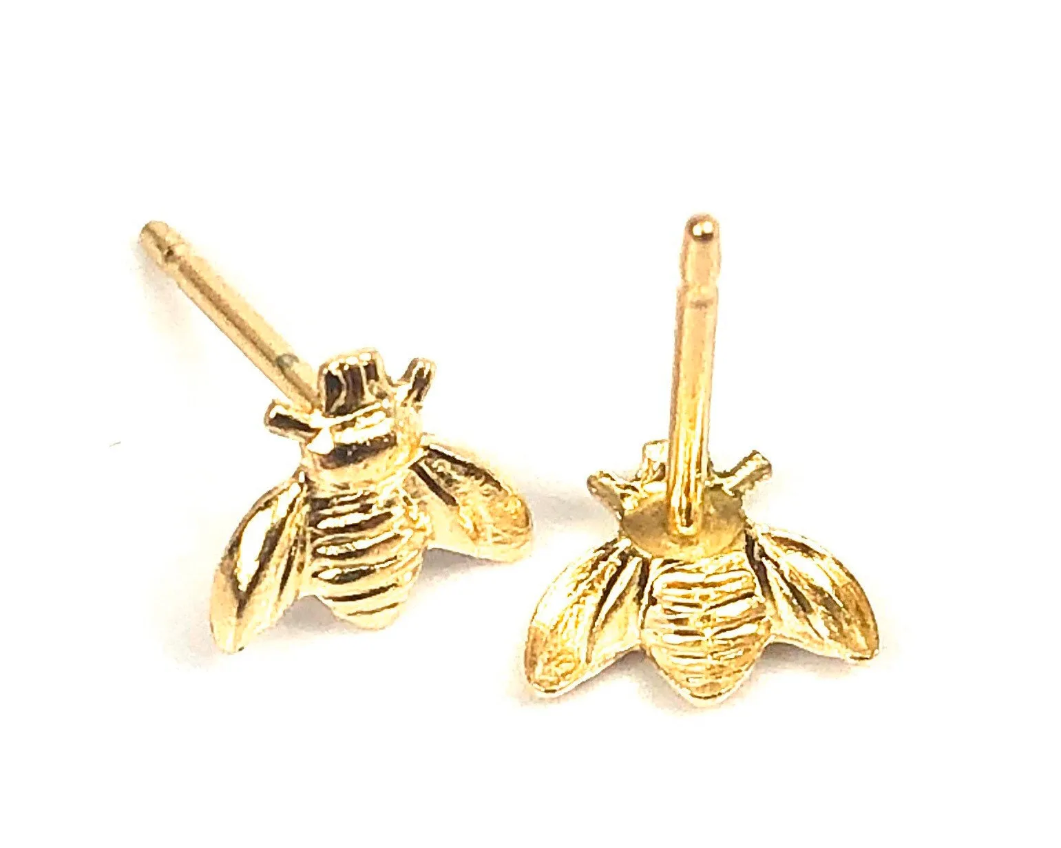 14KGF bee stud earrings, 14K gold filled , Sku #536-4