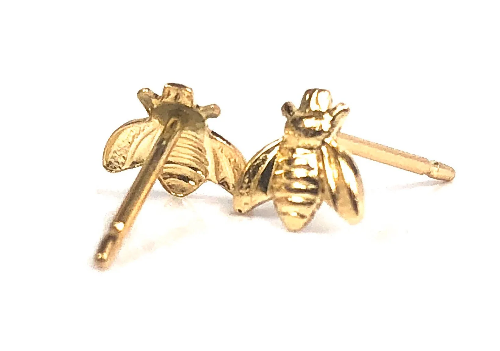 14KGF bee stud earrings, 14K gold filled , Sku #536-4