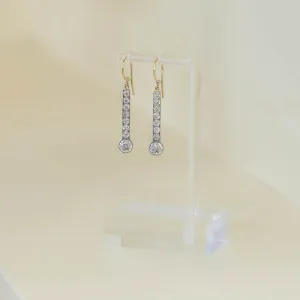 14ky Vintage 3.0ctw Diamond Dangle Earrings