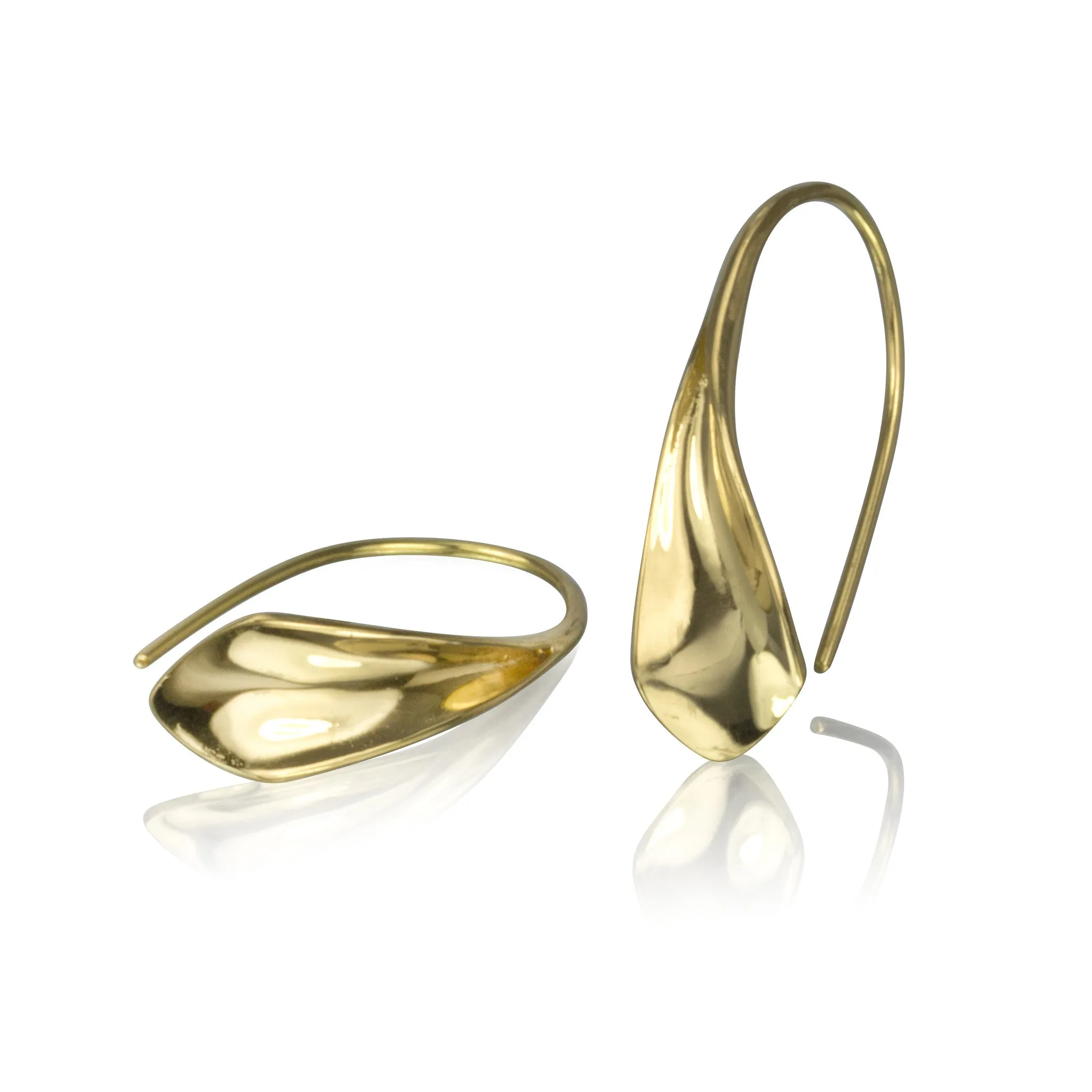 18K Gold Flourish Earrings (small)