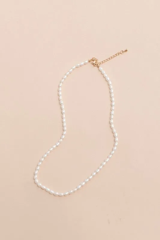 18k Gold Plated Mini Pearl Choker Necklace