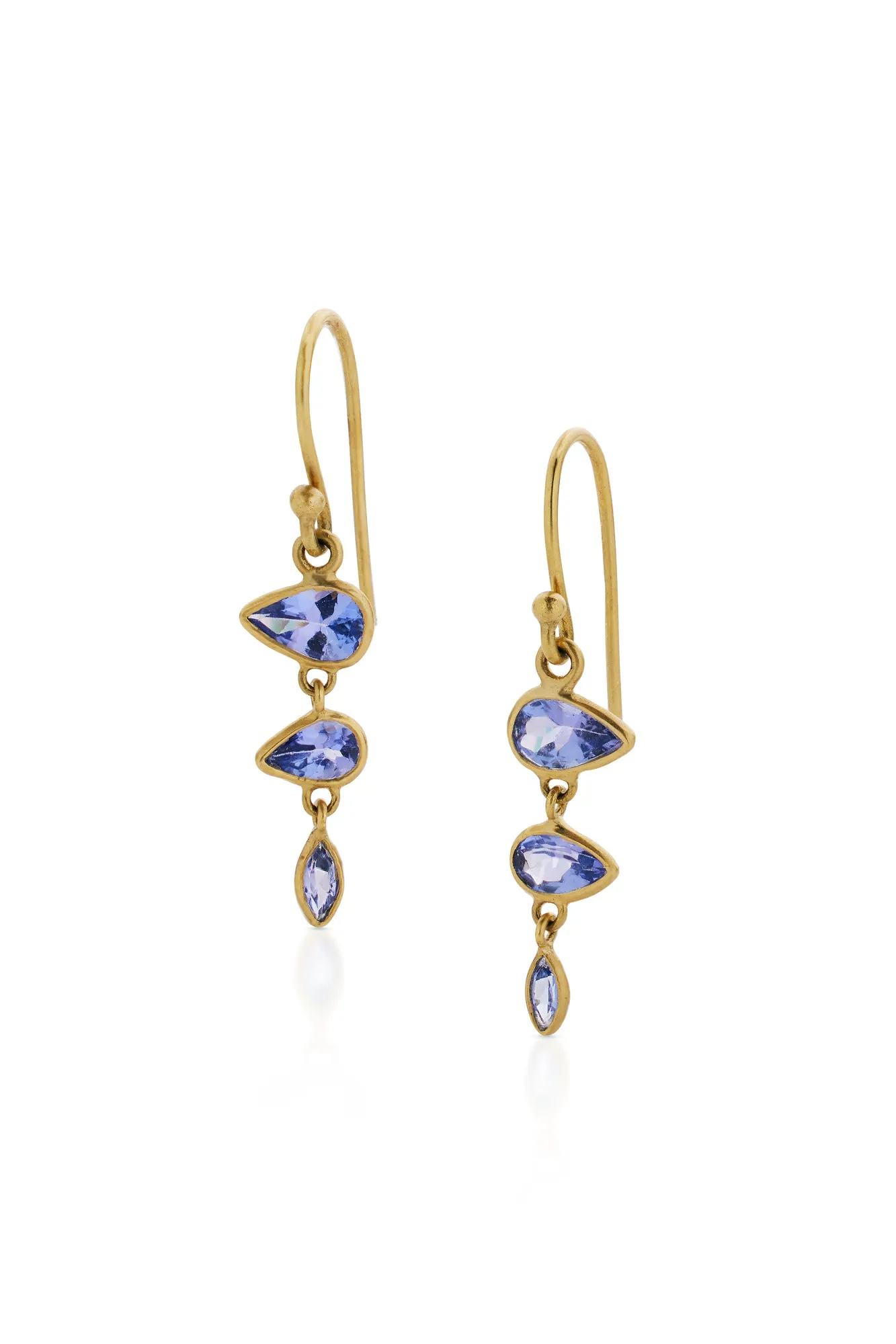 18KY Tanzanite Aspen Linked Earrings