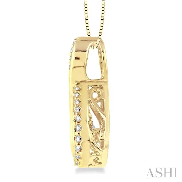 3/8 Ctw Diamond Emotion Pendant in 14K Yellow Gold with Chain