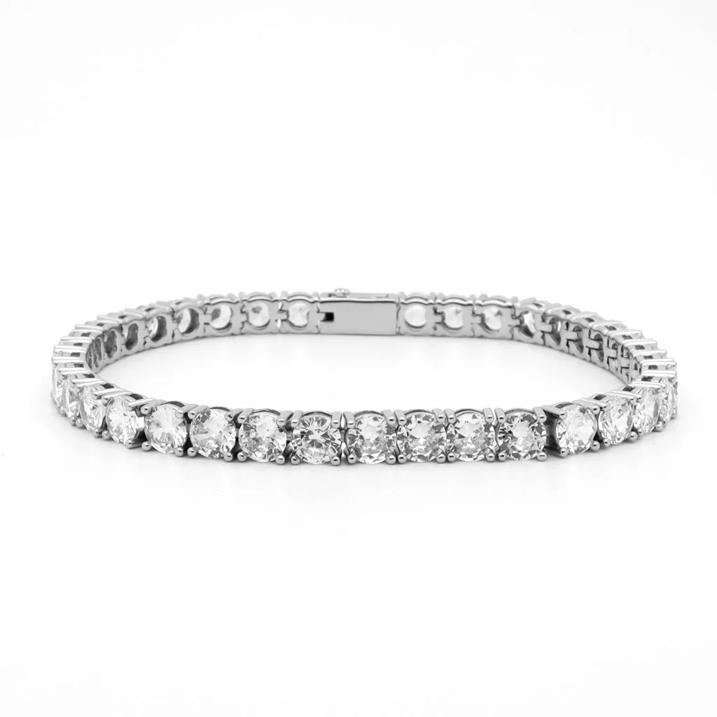 5mm Round Cut C.Z Tennis Bracelet