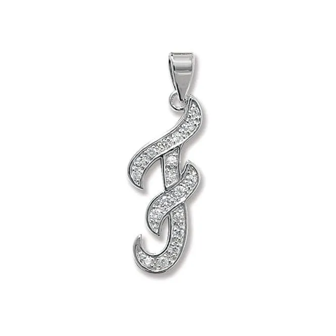 Acotis Silver Pendant Zirconia Initial G6128F