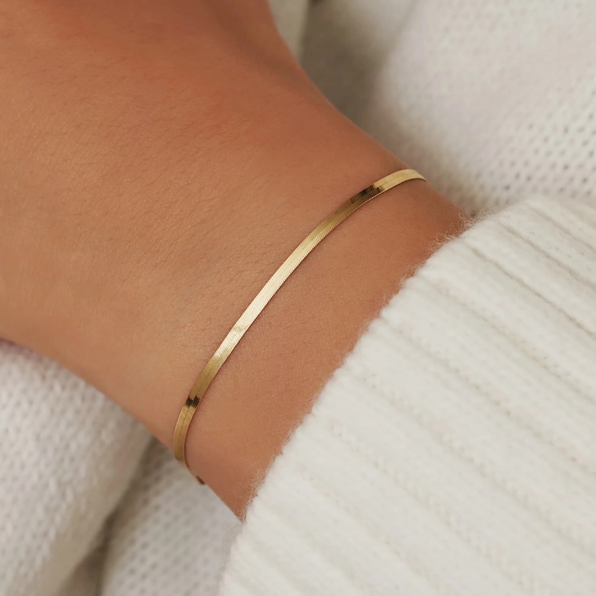 Aidee Leontine 14 karat gold snake bracelet