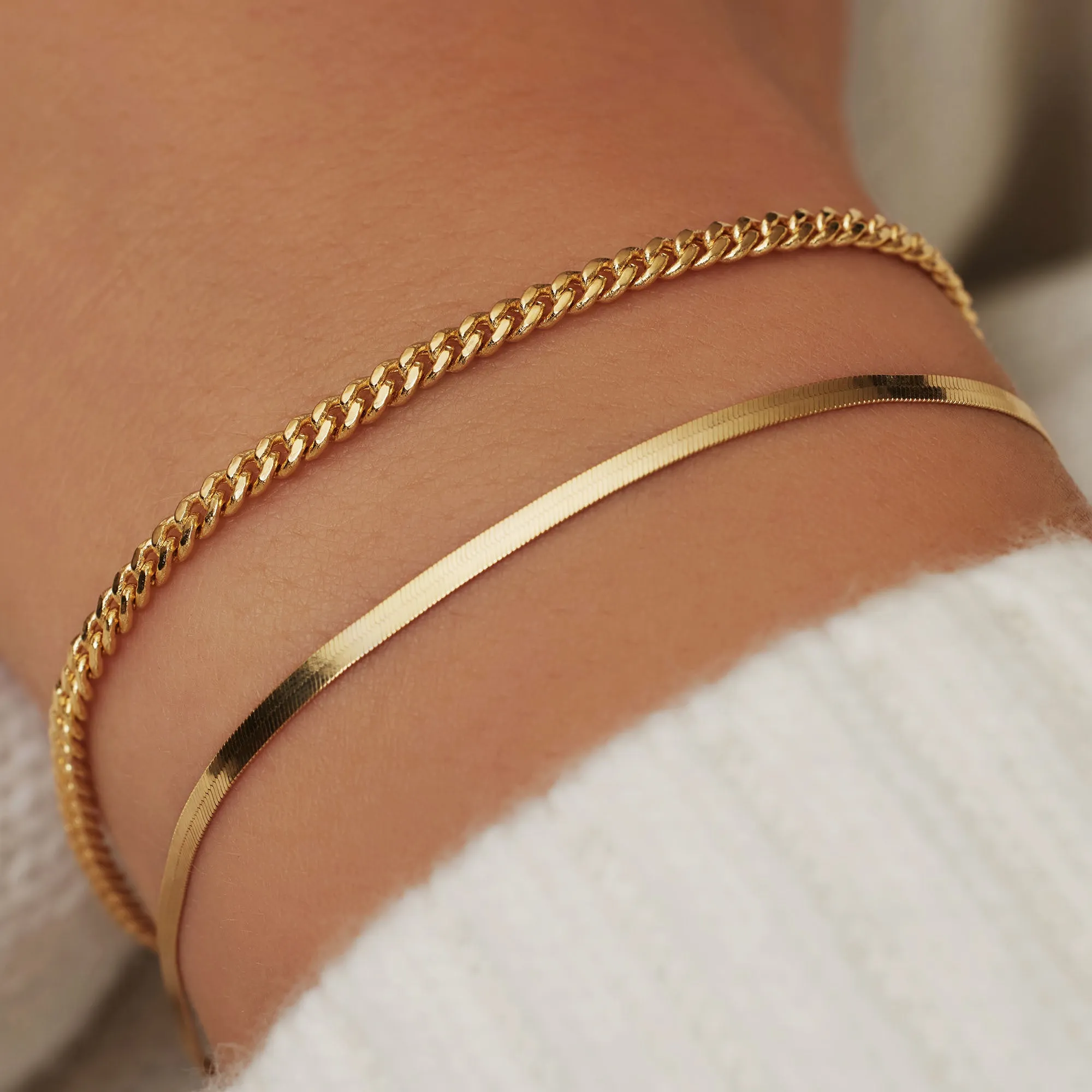 Aidee Leontine 14 karat gold snake bracelet