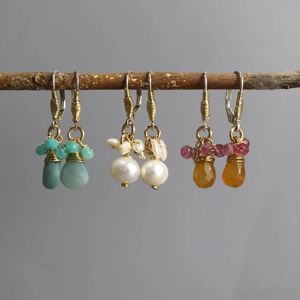 Amazonite Tal Earrings