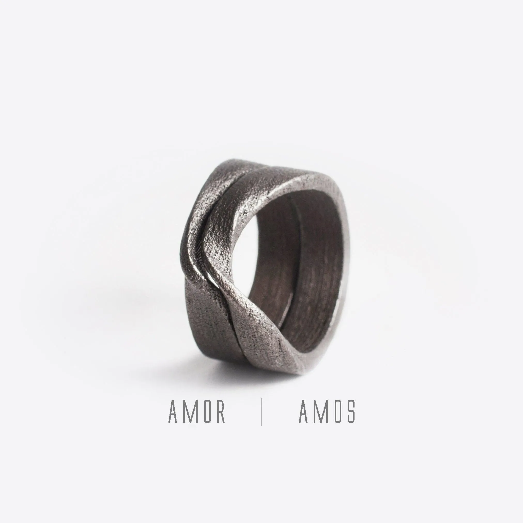 Amos Stainless Steel Ring ─ Bold