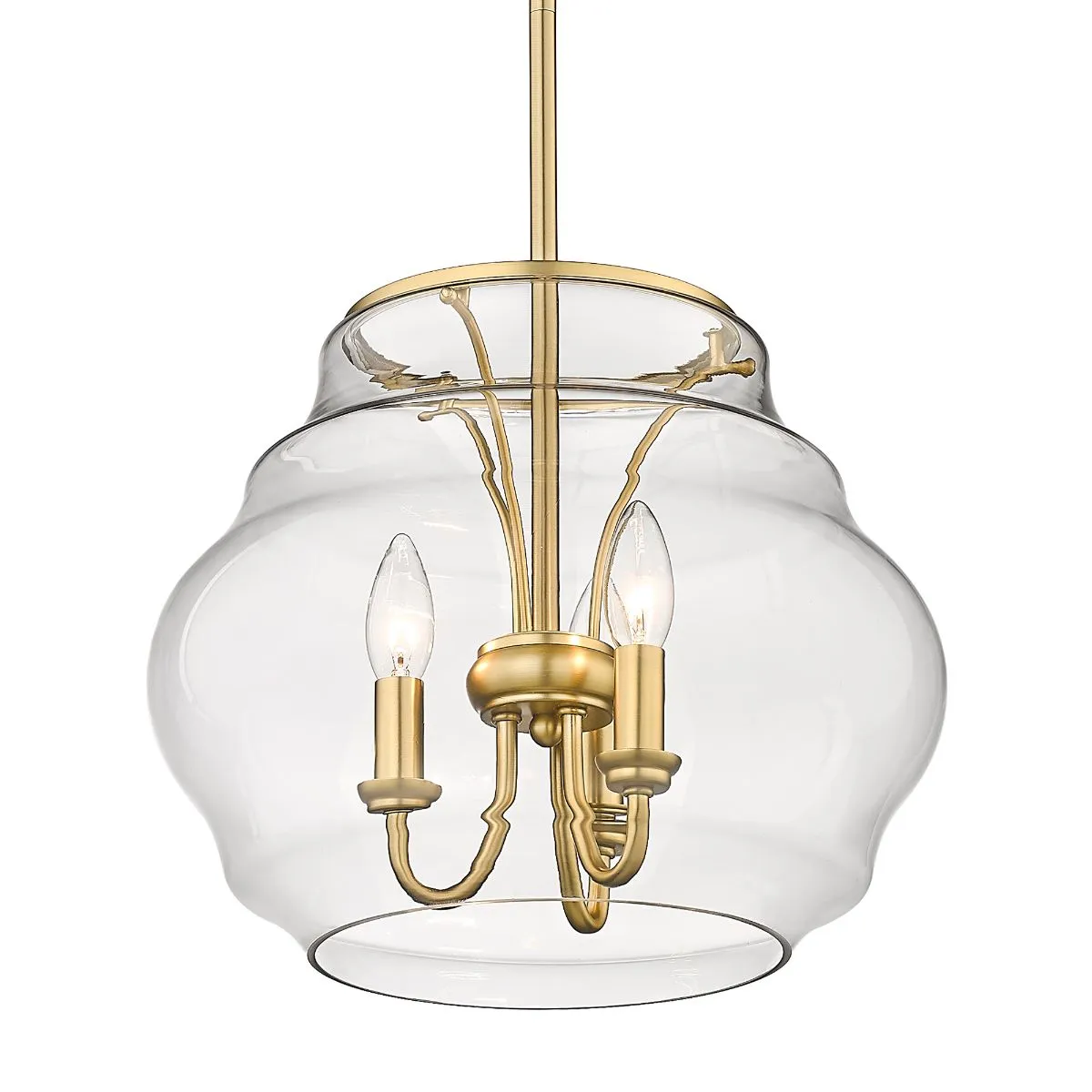 Annette 14 in. 3 Lights Pendant Light Brushed Champagne Bronze Finish