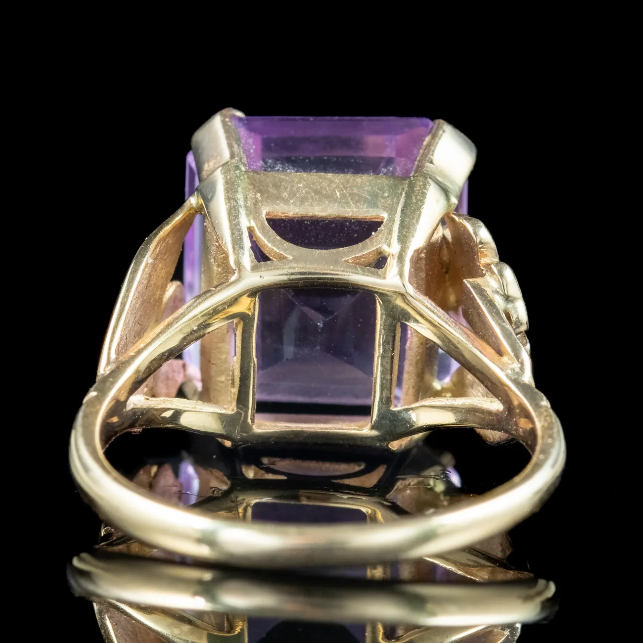 Antique Art Deco Amethyst Ring 9.8ct Amethyst