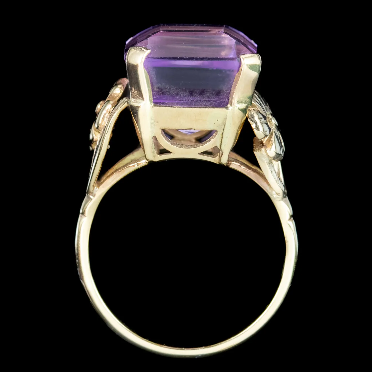 Antique Art Deco Amethyst Ring 9.8ct Amethyst