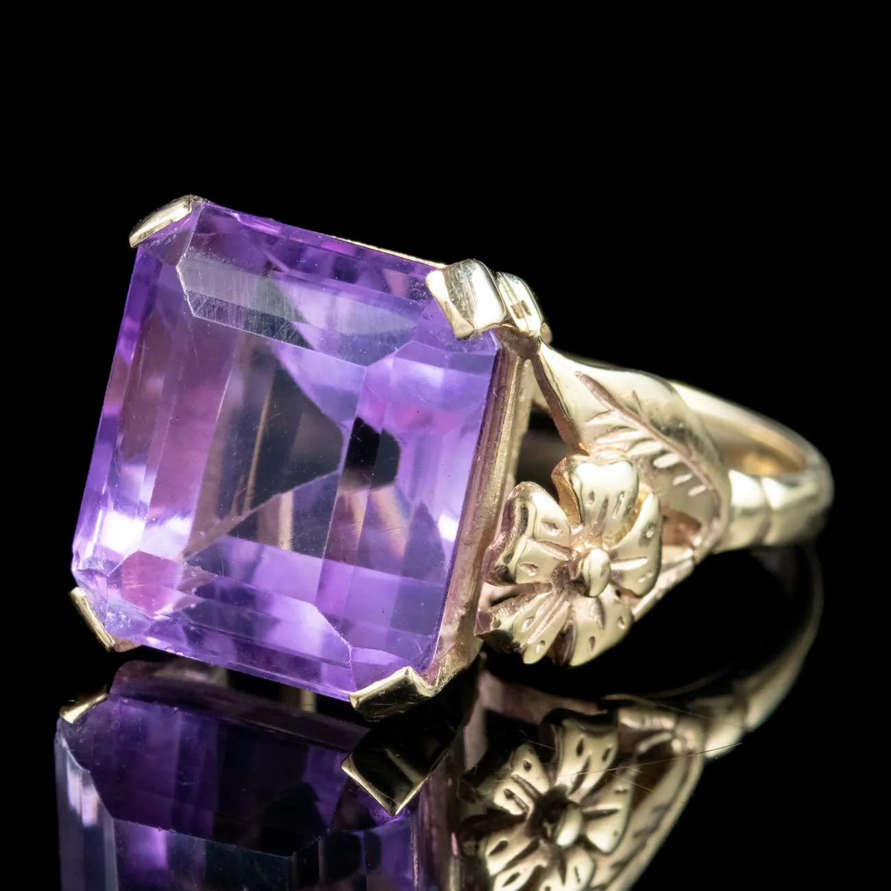 Antique Art Deco Amethyst Ring 9.8ct Amethyst