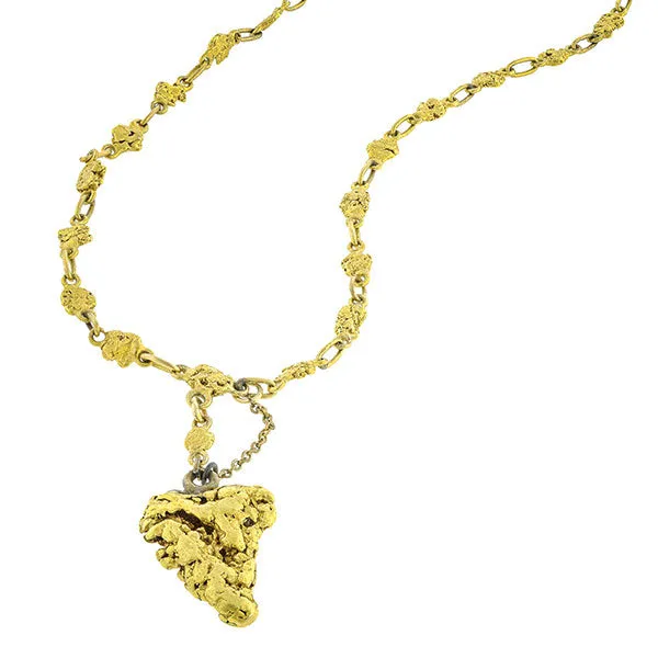 Antique Gold Nugget Necklace