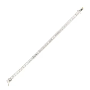 Art Deco Platinum   Diamond Line Bracelet 3.5ctw