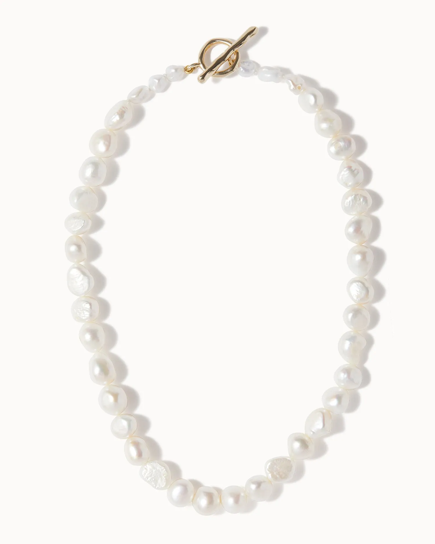 Baroque Pearl T-Bar Necklace