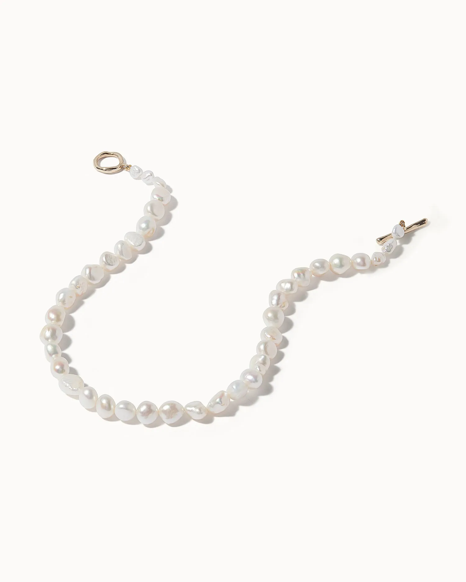 Baroque Pearl T-Bar Necklace