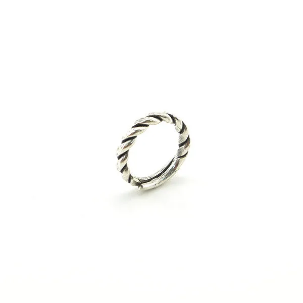 Basic Twist Sterling Silver Adjustable Ring