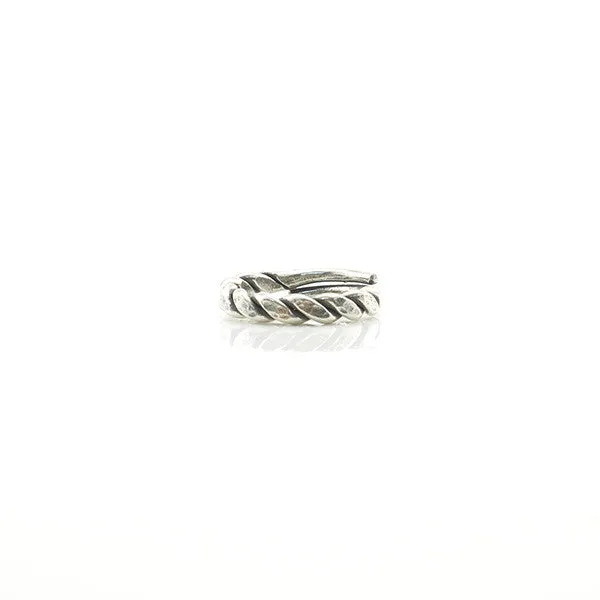 Basic Twist Sterling Silver Adjustable Ring