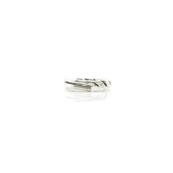 Basic Twist Sterling Silver Adjustable Ring