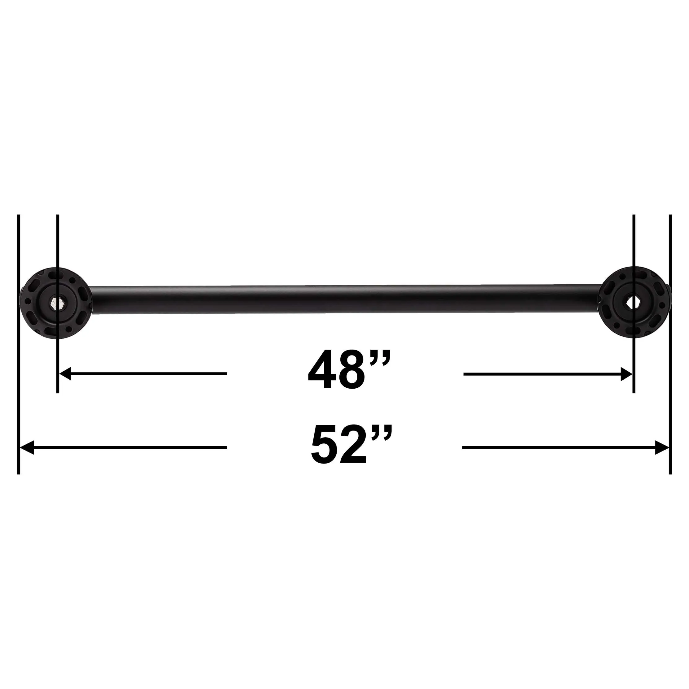 Bathroom Grab Bar, Contemporary, Round Escutcheon, 48 In. X 1 1/4 In.