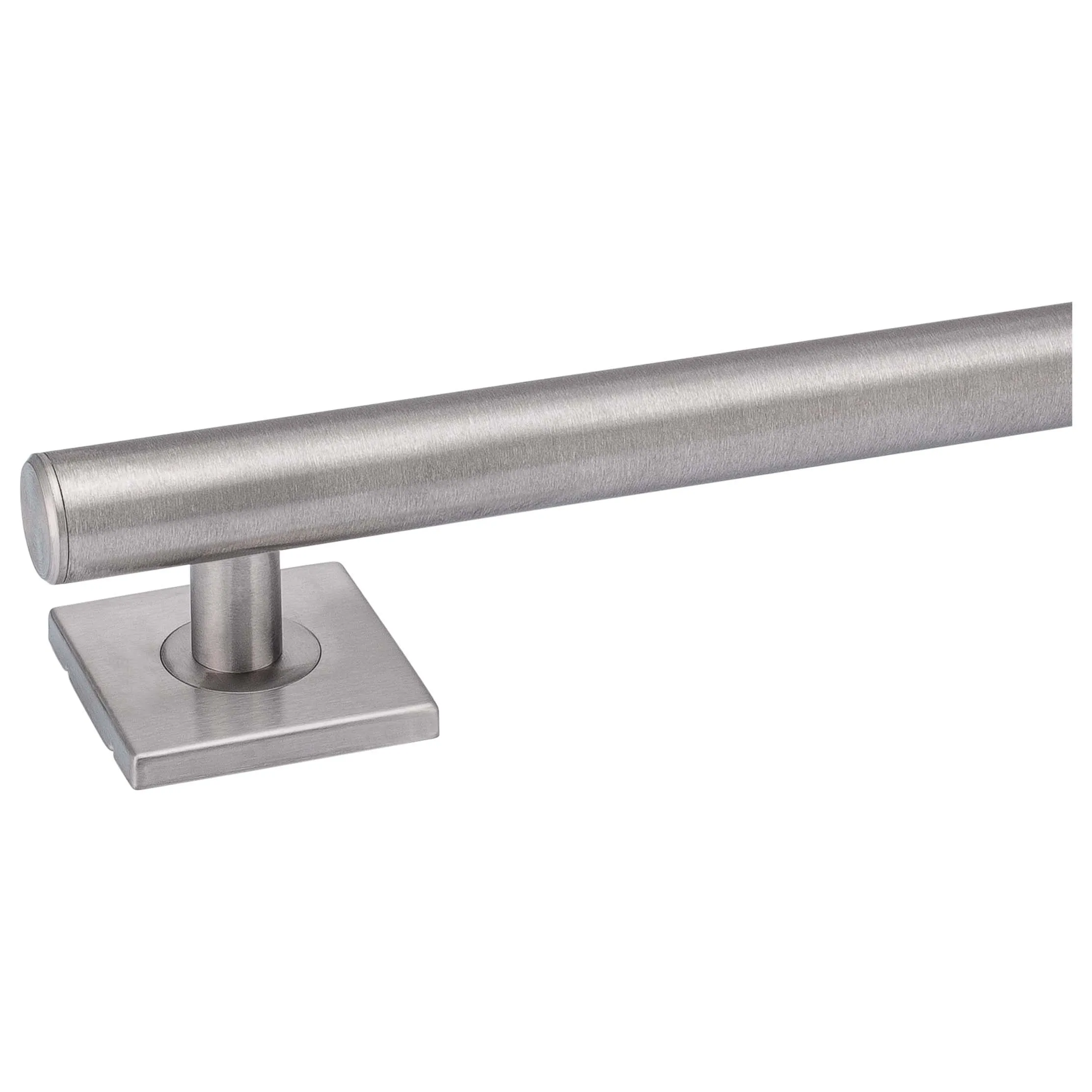 Bathroom Grab Bar, Contemporary, Square Escutcheon, 12 In. X 1 1/4 In.