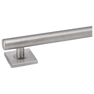 Bathroom Grab Bar, Contemporary, Square Escutcheon, 24 In. X 1 1/4 In.