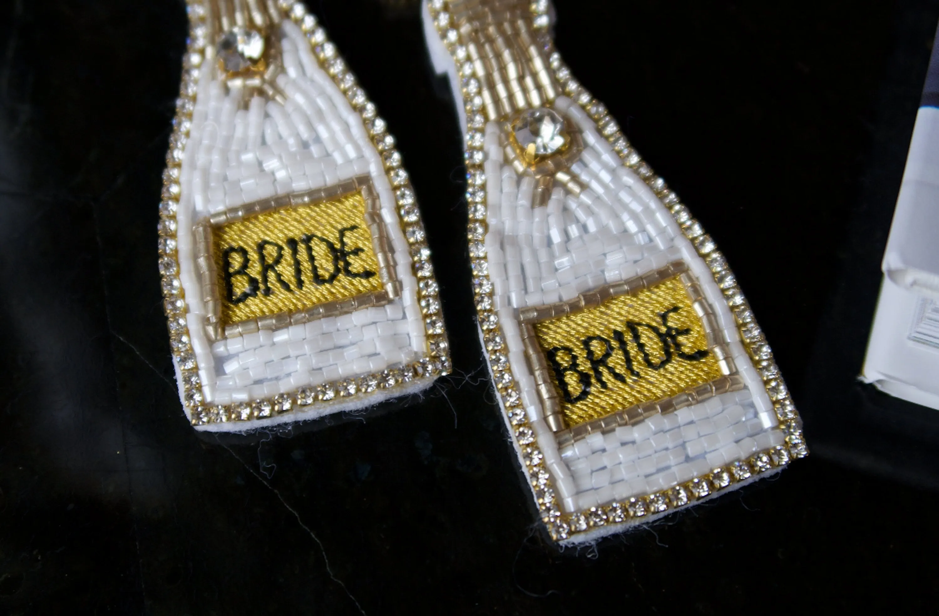 Beaded Bride Earrings | Special Bridal Jewelry & Bachelorette Accessories