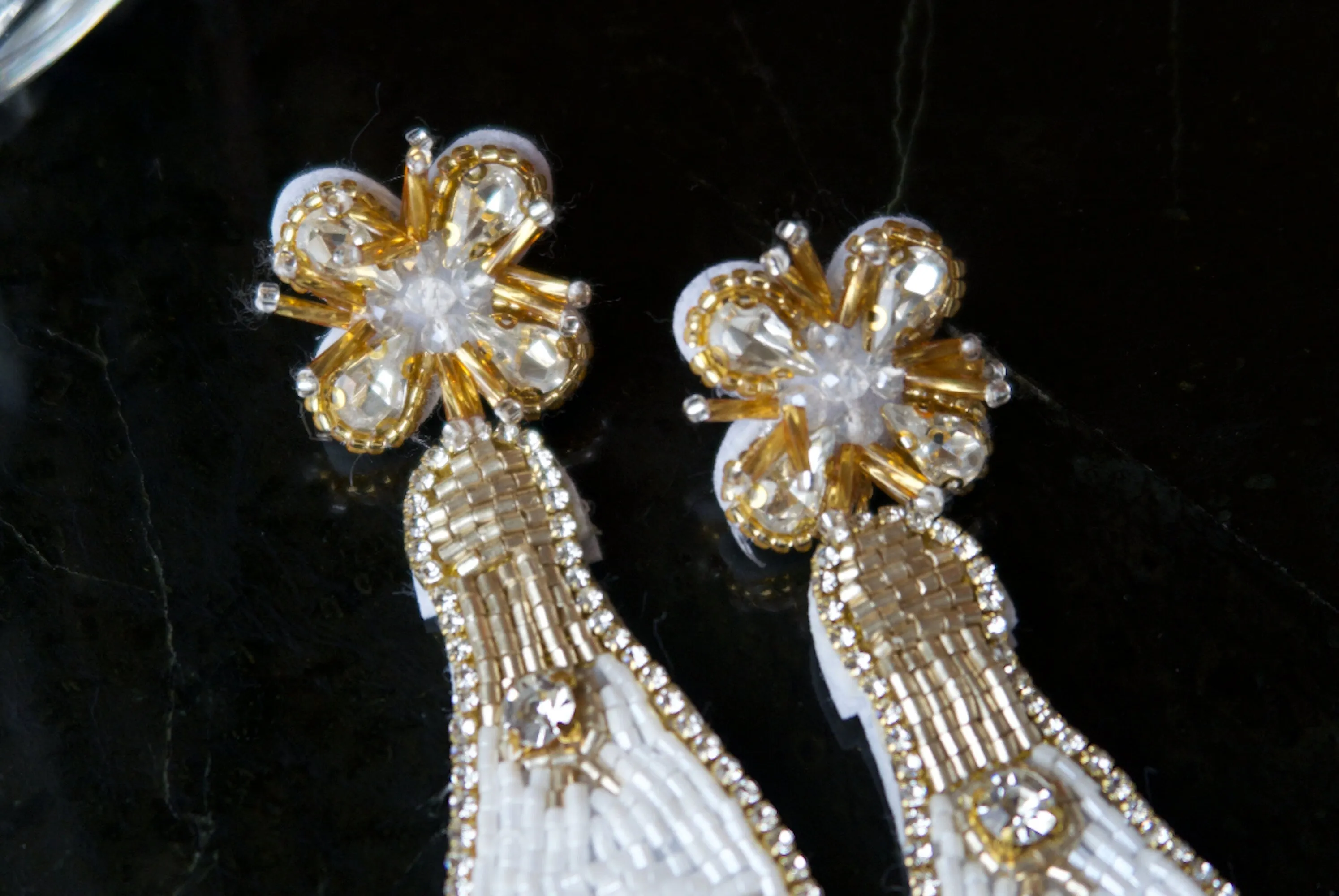 Beaded Bride Earrings | Special Bridal Jewelry & Bachelorette Accessories