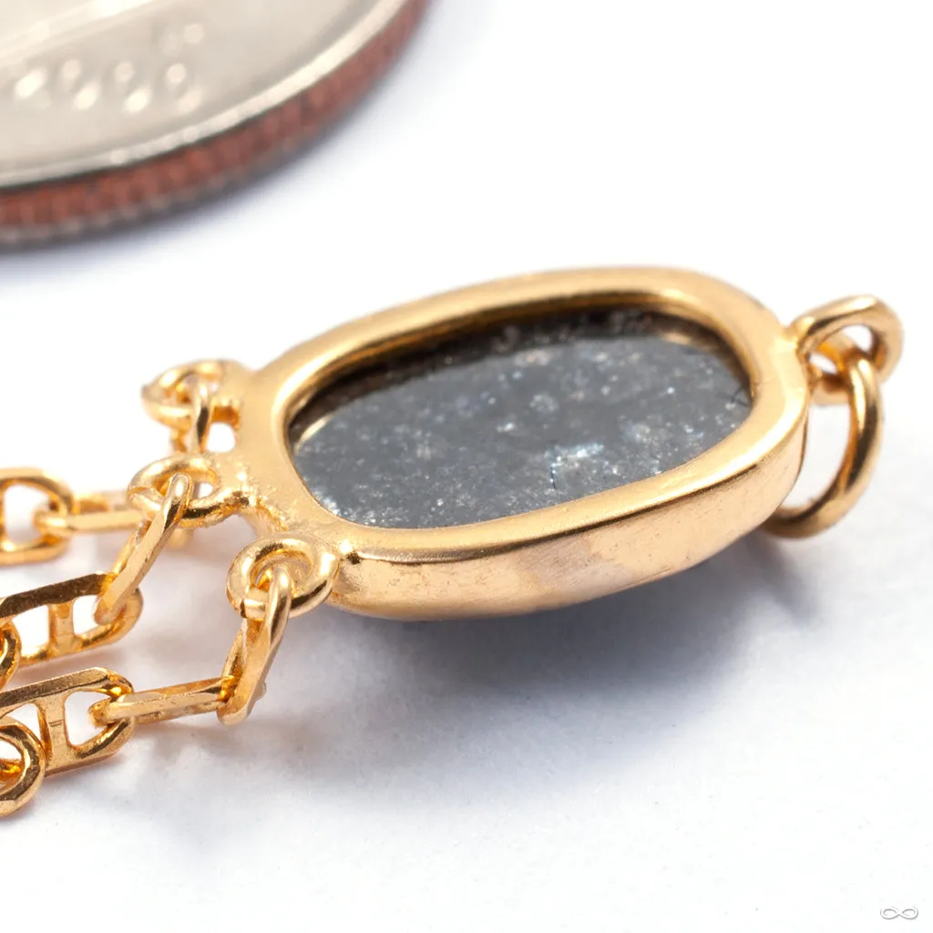 Black Diamond Charm with Chains in Gold from Diablo Organics