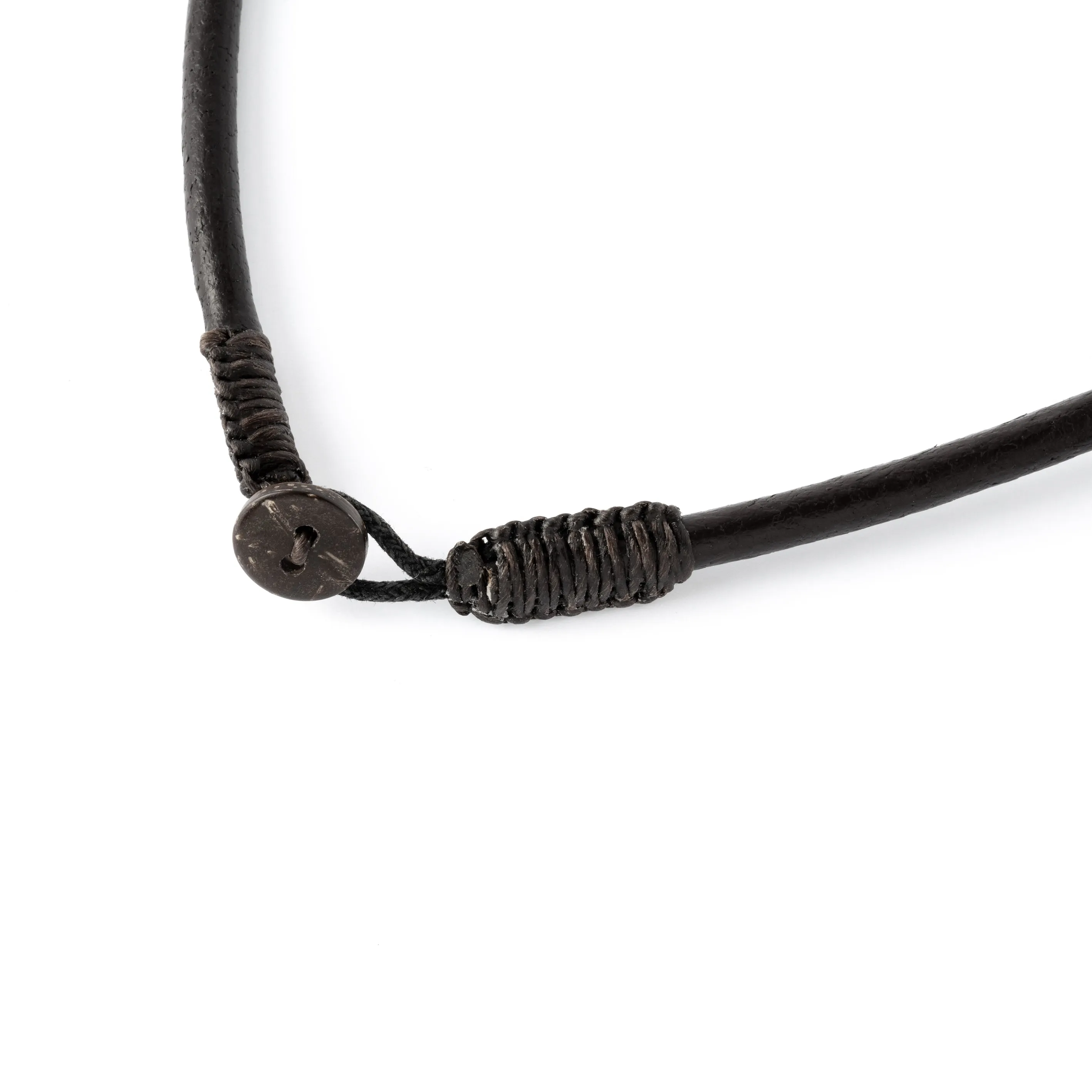 Black Leather Cord Necklace