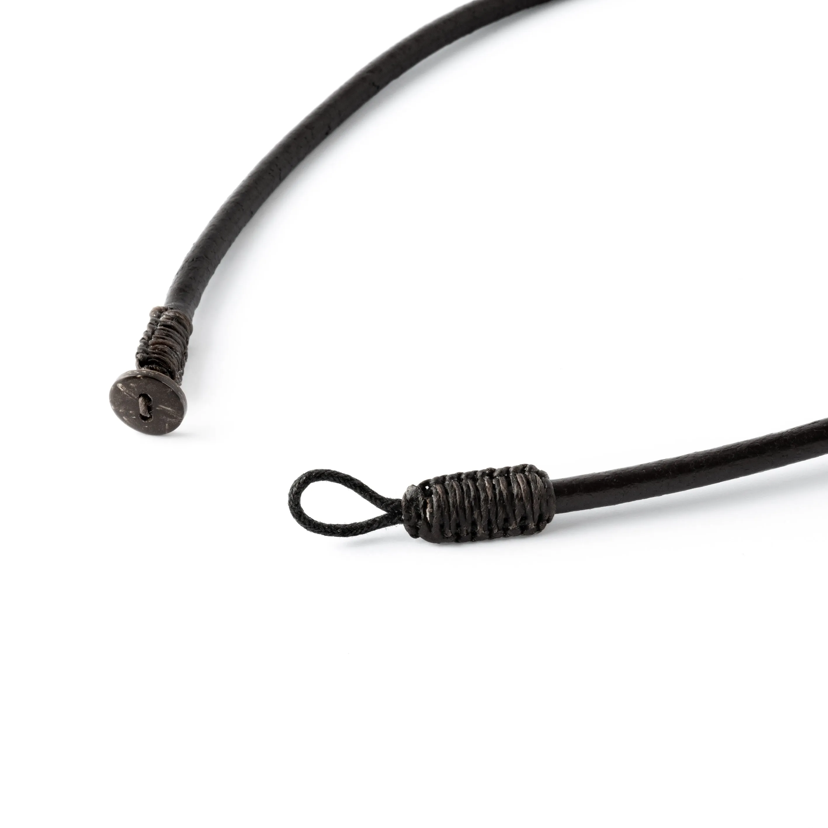 Black Leather Cord Necklace