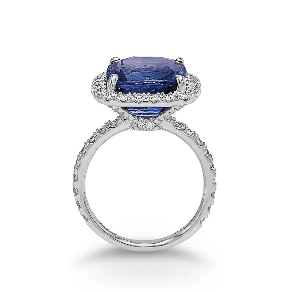 Blue Sapphire Diamond Ring