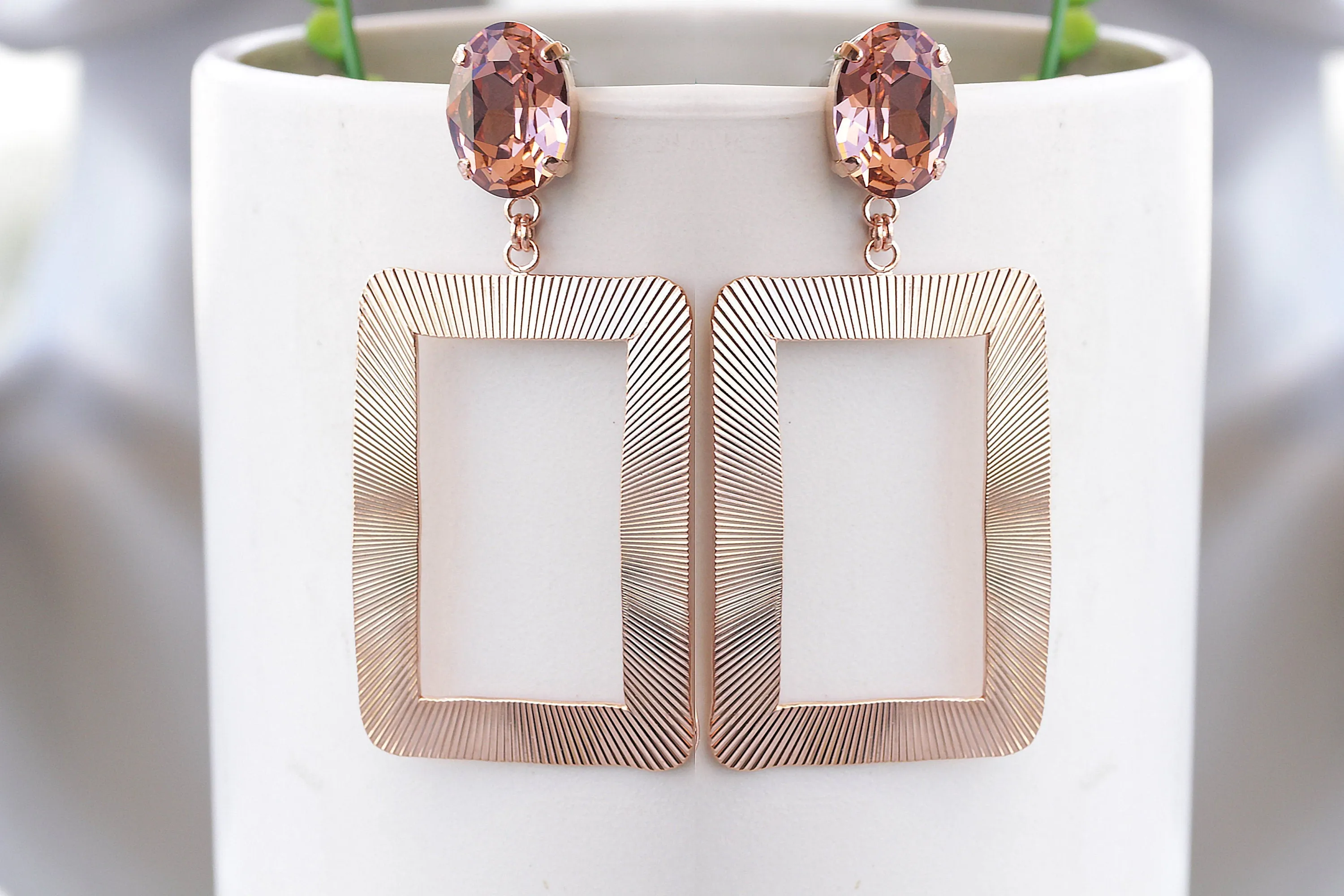 BLUSH STATEMENT EARRINGS