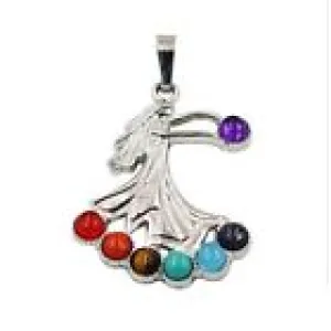 Chakra Necklace, Gemstones on goddess