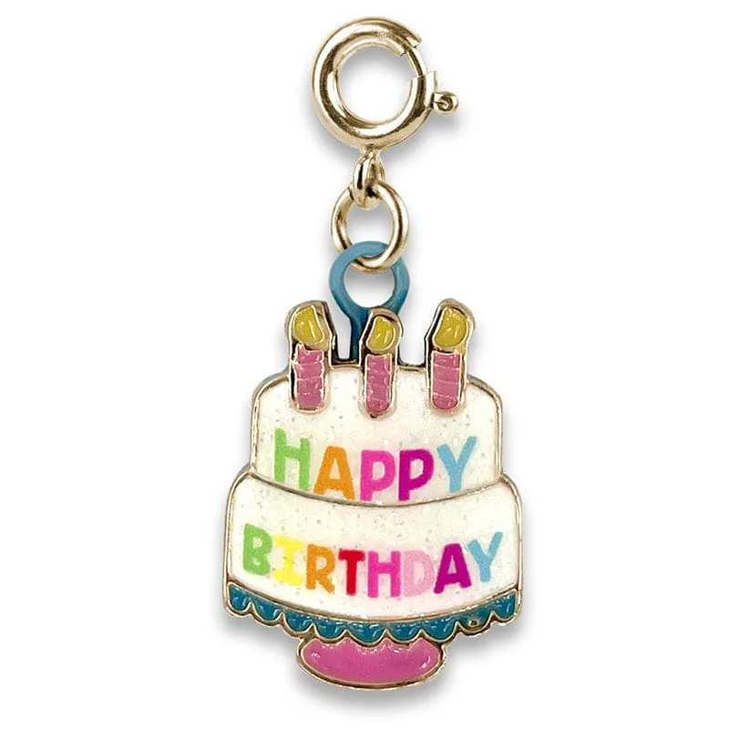 Charmit Gold Birthday Cake Charm - Multicolour