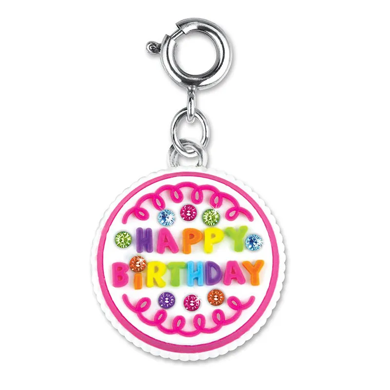 Charmit Happy Birthday Cake Charm - White