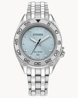 Citizen Carson Light Blue Dial Stainless Steel Watch FE6161-54L