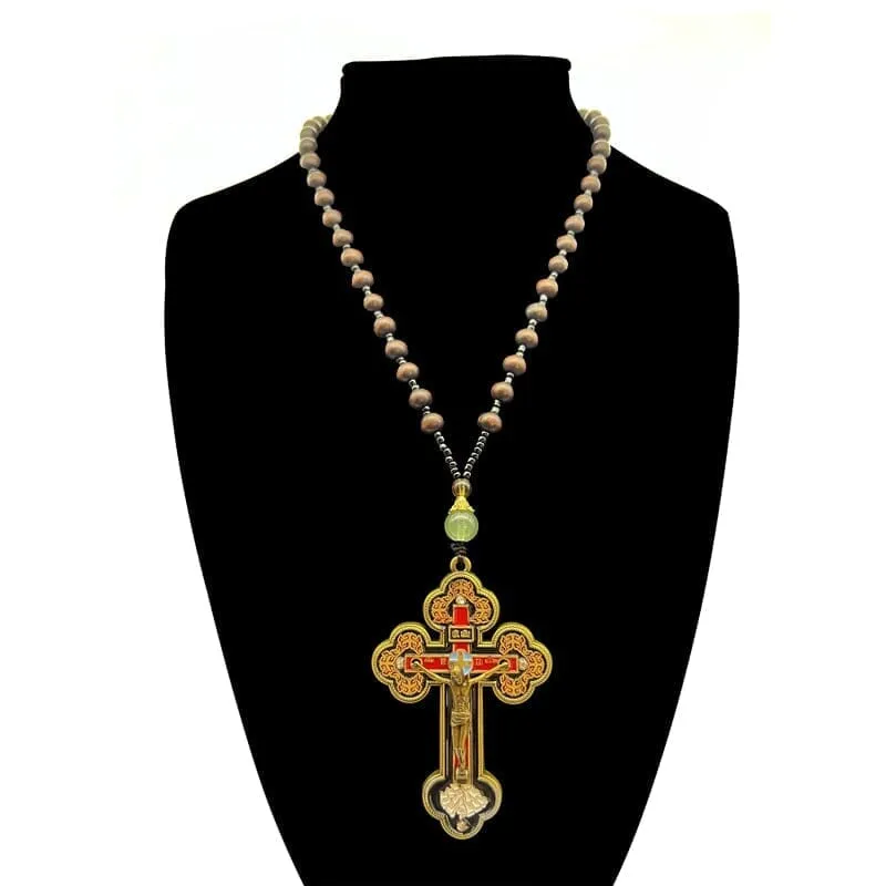 Crucifix Wood Cross WWJD Necklace