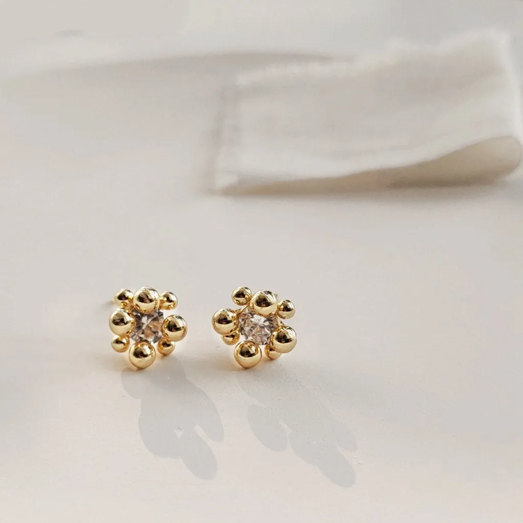 Crystal Bubbles Stud Earrings