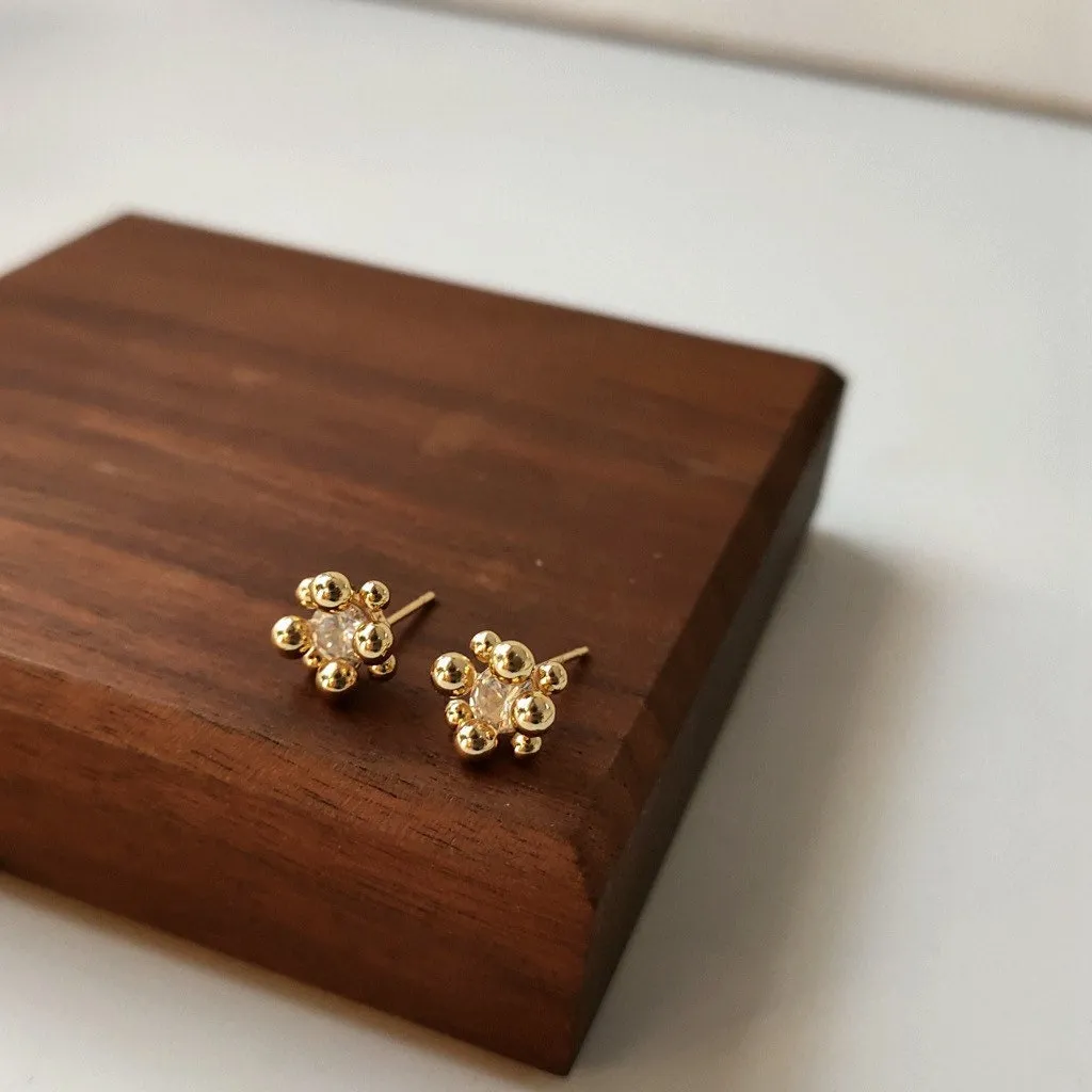 Crystal Bubbles Stud Earrings